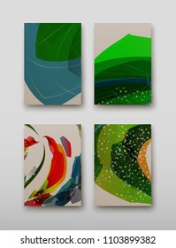 Poster brochure flyer design template vector, Leaflet cover presentation abstract geometric background, layout in A4 size shadow