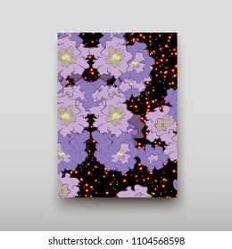 Poster brochure flyer design template vector, Leaflet cover presentation abstract geometric background, layout in A4 size shadow