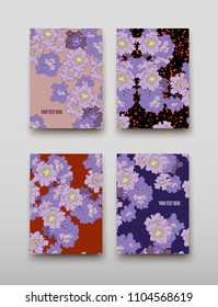 Poster brochure flyer design template vector, Leaflet cover presentation abstract geometric background, layout in A4 size shadow