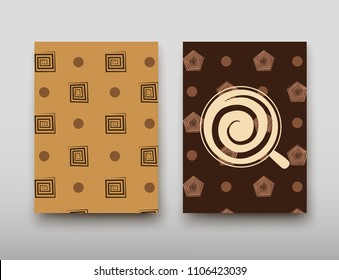 Poster brochure flyer design template vector, Leaflet cover presentation abstract geometric background, layout in A4 size shadow