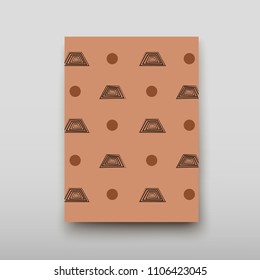 Poster brochure flyer design template vector, Leaflet cover presentation abstract geometric background, layout in A4 size shadow
