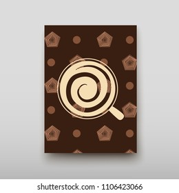 Poster brochure flyer design template vector, Leaflet cover presentation abstract geometric background, layout in A4 size shadow