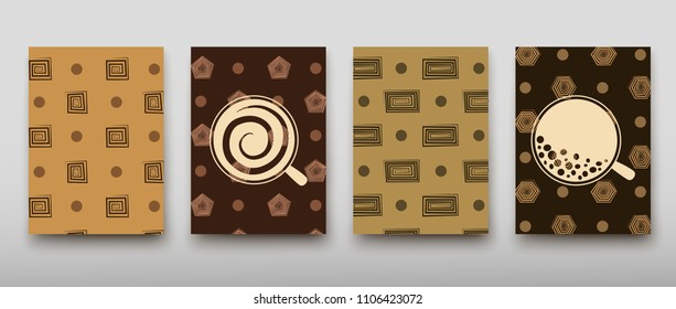 Poster brochure flyer design template vector, Leaflet cover presentation abstract geometric background, layout in A4 size shadow