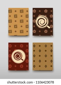 Poster brochure flyer design template vector, Leaflet cover presentation abstract geometric background, layout in A4 size shadow