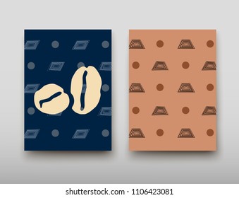 Poster brochure flyer design template vector, Leaflet cover presentation abstract geometric background, layout in A4 size shadow