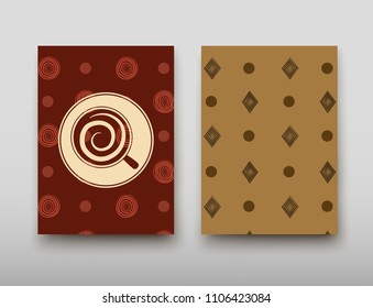 Poster brochure flyer design template vector, Leaflet cover presentation abstract geometric background, layout in A4 size shadow