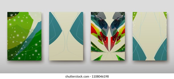 Poster brochure flyer design template vector, Leaflet cover presentation abstract geometric background, layout in A4 size shadow