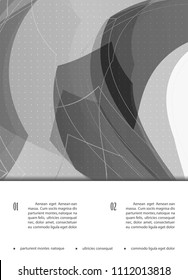 Poster brochure flyer design template vector, Leaflet cover presentation abstract geometric background, layout in A4 size shadow
