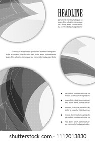 Poster brochure flyer design template vector, Leaflet cover presentation abstract geometric background, layout in A4 size shadow