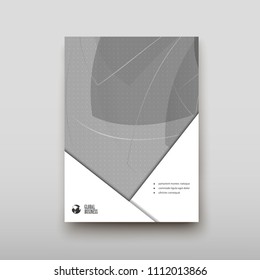 Poster brochure flyer design template vector, Leaflet cover presentation abstract geometric background, layout in A4 size shadow