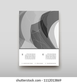 Poster brochure flyer design template vector, Leaflet cover presentation abstract geometric background, layout in A4 size shadow