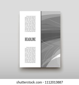 Poster brochure flyer design template vector, Leaflet cover presentation abstract geometric background, layout in A4 size shadow