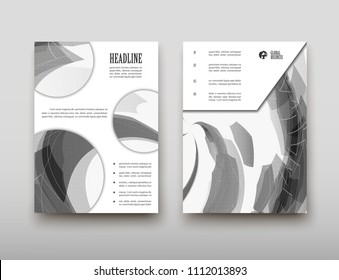 Poster brochure flyer design template vector, Leaflet cover presentation abstract geometric background, layout in A4 size shadow
