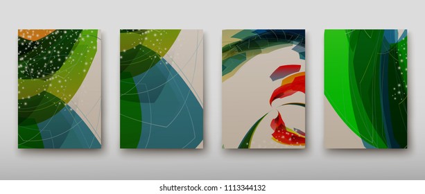 Poster brochure flyer design template vector, Leaflet cover presentation abstract geometric background, layout in A4 size shadow
