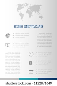 Poster brochure flyer design template vector, Leaflet cover presentation abstract geometric background, layout in A4 size shadow