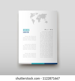Poster brochure flyer design template vector, Leaflet cover presentation abstract geometric background, layout in A4 size shadow