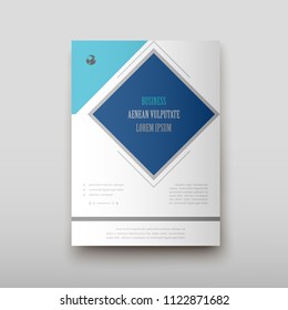 Poster brochure flyer design template vector, Leaflet cover presentation abstract geometric background, layout in A4 size shadow