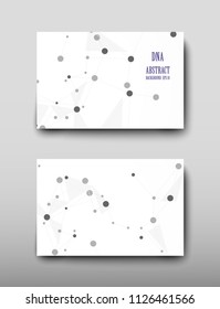 Poster brochure flyer design template vector, DNA abstract geometric background, layout in A4 size shadow