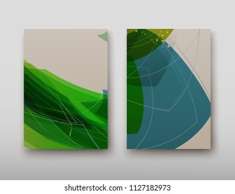 Poster brochure flyer design template vector, Leaflet cover presentation abstract geometric background, layout in A4 size shadow