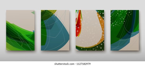 Poster brochure flyer design template vector, Leaflet cover presentation abstract geometric background, layout in A4 size shadow