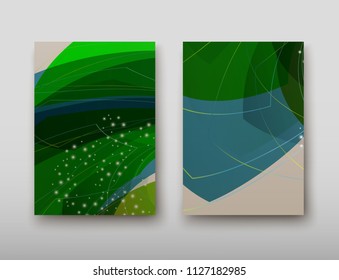 Poster brochure flyer design template vector, Leaflet cover presentation abstract geometric background, layout in A4 size shadow