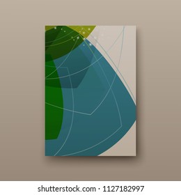 Poster brochure flyer design template vector, Leaflet cover presentation abstract geometric background, layout in A4 size shadow