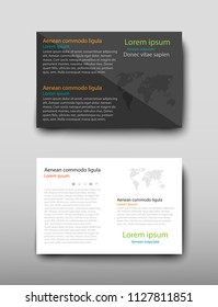 Poster brochure flyer design template vector, Leaflet cover presentation abstract geometric background, layout in A4 size shadow