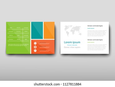 Poster brochure flyer design template vector, Leaflet cover presentation abstract geometric background, layout in A4 size shadow