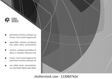 Poster brochure flyer design template vector, Leaflet cover presentation abstract geometric background, layout in A4 size shadow