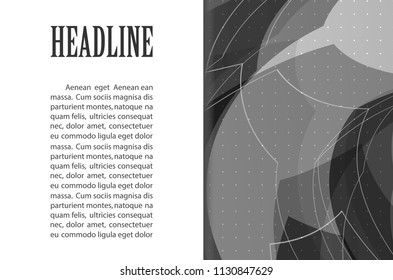Poster brochure flyer design template vector, Leaflet cover presentation abstract geometric background, layout in A4 size shadow