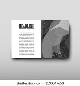 Poster brochure flyer design template vector, Leaflet cover presentation abstract geometric background, layout in A4 size shadow