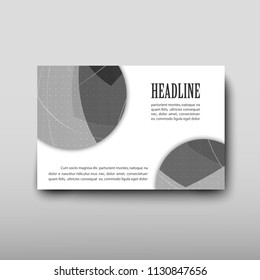 Poster brochure flyer design template vector, Leaflet cover presentation abstract geometric background, layout in A4 size shadow