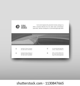 Poster brochure flyer design template vector, Leaflet cover presentation abstract geometric background, layout in A4 size shadow