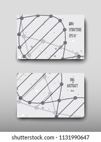 Poster brochure flyer design template vector, DNA abstract geometric background, layout in A4 size shadow