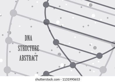 Poster brochure flyer design template vector, DNA abstract geometric background, layout in A4 size shadow