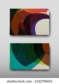 Poster brochure flyer design template vector, Leaflet cover presentation abstract geometric background, layout in A4 size shadow