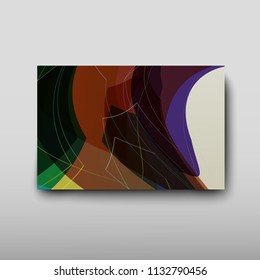 Poster brochure flyer design template vector, Leaflet cover presentation abstract geometric background, layout in A4 size shadow