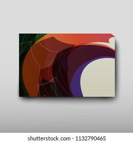 Poster brochure flyer design template vector, Leaflet cover presentation abstract geometric background, layout in A4 size shadow