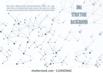 Poster brochure flyer design template vector, DNA abstract geometric background, layout in A4 size shadow