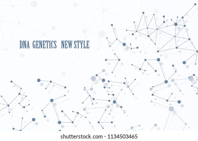 Poster brochure flyer design template vector, DNA abstract geometric background, layout in A4 size shadow
