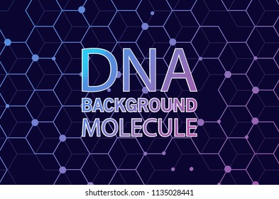 Poster brochure flyer design template vector, DNA abstract geometric background, layout in A4 size shadow