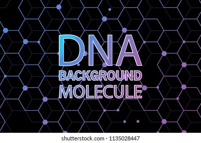 Poster brochure flyer design template vector, DNA abstract geometric background, layout in A4 size shadow
