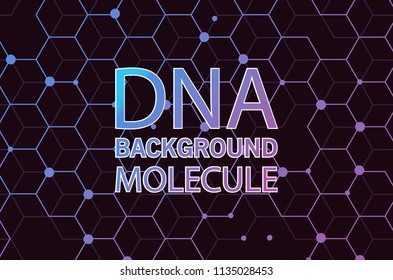 Poster brochure flyer design template vector, DNA abstract geometric background, layout in A4 size shadow