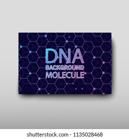 Poster brochure flyer design template vector, DNA abstract geometric background, layout in A4 size shadow