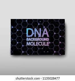 Poster brochure flyer design template vector, DNA abstract geometric background, layout in A4 size shadow