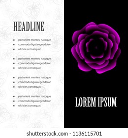 Poster brochure flyer design template vector, Leaflet cover presentation abstract geometric background, layout in A4 size shadow