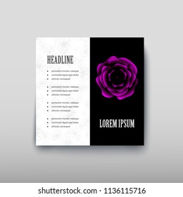 Poster brochure flyer design template vector, Leaflet cover presentation abstract geometric background, layout in A4 size shadow