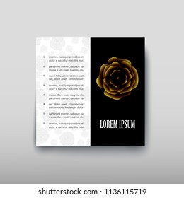 Poster brochure flyer design template vector, Leaflet cover presentation abstract geometric background, layout in A4 size shadow