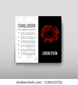 Poster brochure flyer design template vector, Leaflet cover presentation abstract geometric background, layout in A4 size shadow