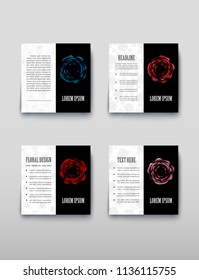 Poster brochure flyer design template vector, Leaflet cover presentation abstract geometric background, layout in A4 size shadow